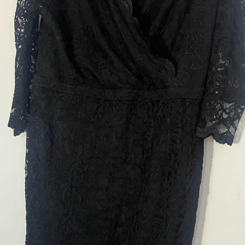 Thalia Sodi Elegant Black Lace Long Sleeve Dress